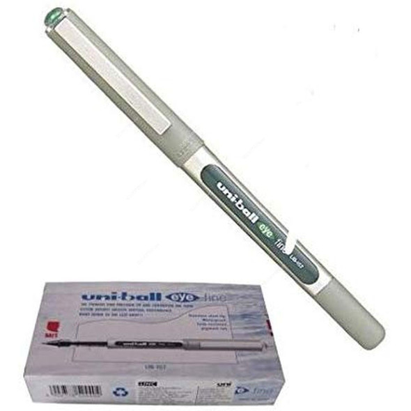 Uni-Ball Roller Ball Pen, UB157, Eye, 0.7MM, Green, 12 Pcs/Pack