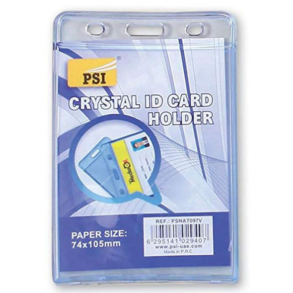 PSI Crystal ID Card Holder, PSNAT097V, 74 x 105MM, Vertical