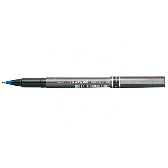 Uni-Ball Roller Ball Pen, UB155, Deluxe, Micro, Blue, 12 Pcs/Pack