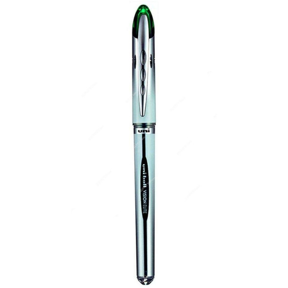 Uni-Ball Roller Ball Pen, UB205, Vision Elite, 0.5MM, Green, 12 Pcs/Pack