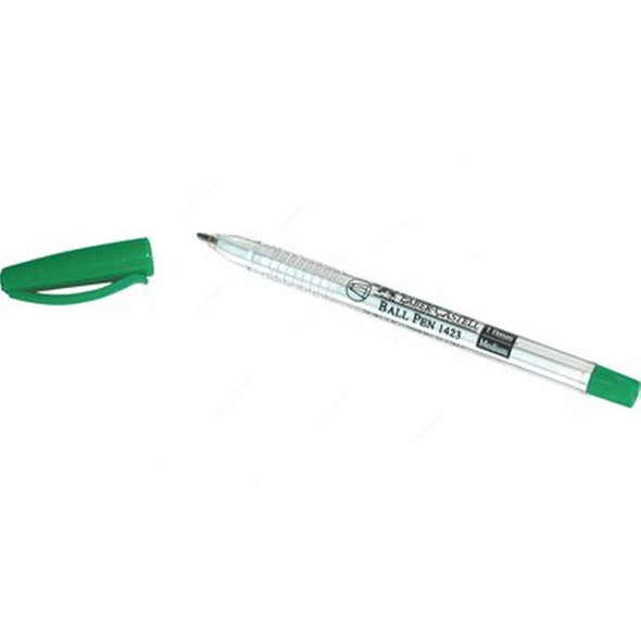 Faber-Castell Ball Pen, 1423, 0.7MM, Green, 50 Pcs/Pack