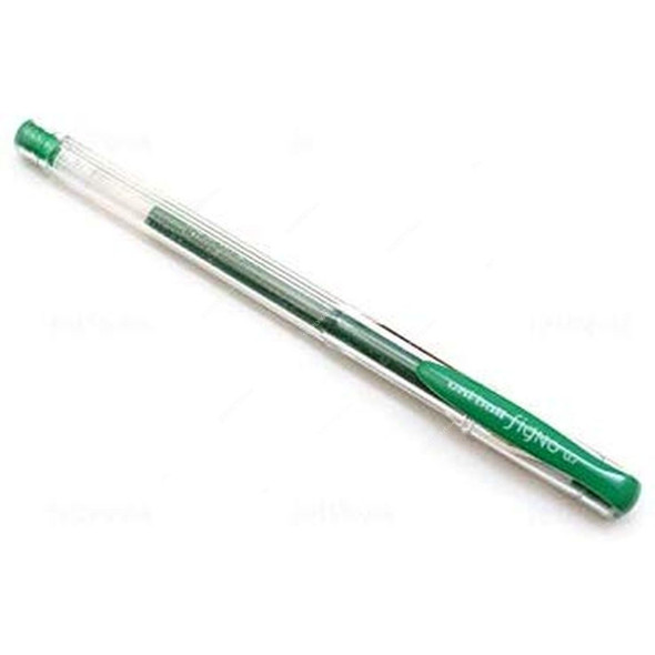 Uni-Ball Roller Ball Pen, UM100, Signo, 0.7MM, Green, 12 Pcs/Pack