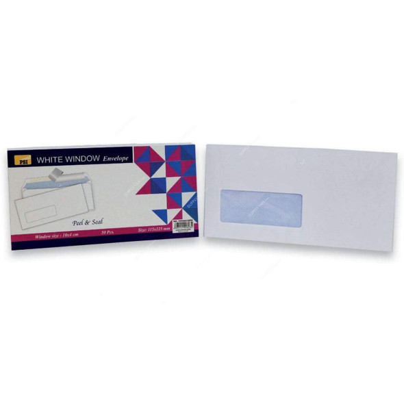 PSI Window Envelope, 115 x 225MM, 80 Gsm, 50 Pcs/Pack