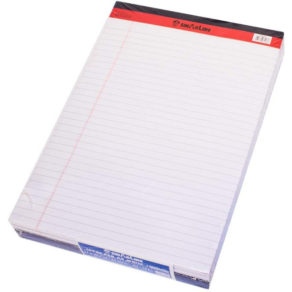 Sinarline Legal Pad, PD02083, A4, 56 Gsm, 40 Sheets, White, 6 Pcs/Pack