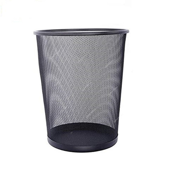 Waste Bin, Metal, Round, 4.5 Gallon, 30 x 34CM, Black, 6 Pcs/Pack