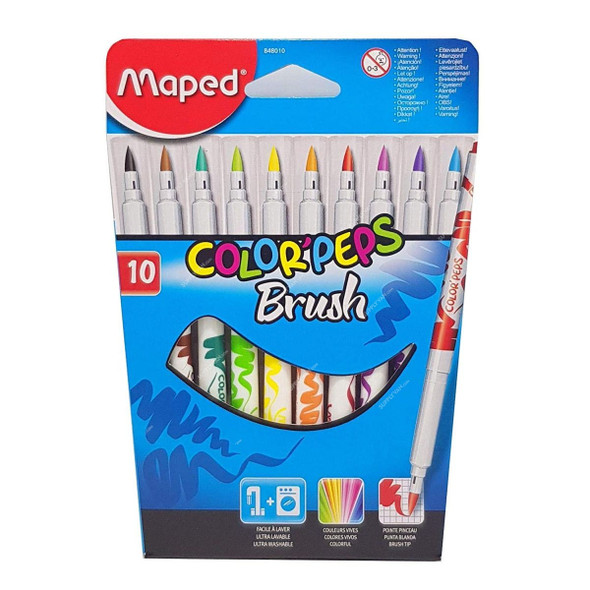 Maped Brush Pen, 848010, Color Peps, Multicolor, 10 Pcs/Pack