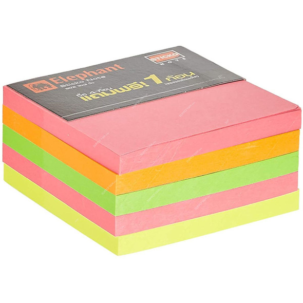 Elephant Sticky Note, 169657, 3 x 3 Inch, Multicolor, 400 Pcs/Pack