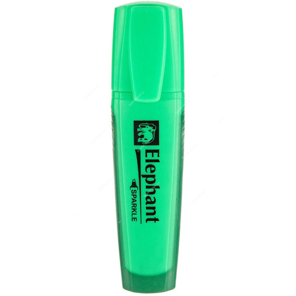 Elephant Highlighter, 206895PC, Sparkle, 2-5MM, Green, 4 Pcs/Pack