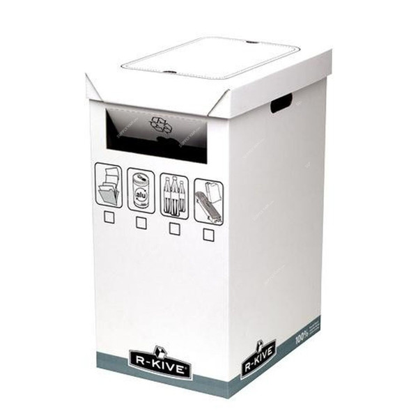 Fellowes Trash Bin, 0193201, R-Kive, White, 5 Pcs/Pack