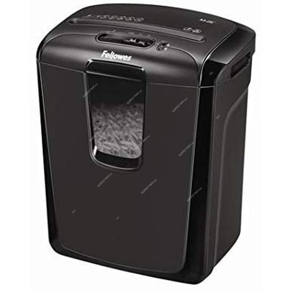 Fellowes Paper Shredder, M-8C, Powershred, Cross-Cut, 8 Sheets, Black