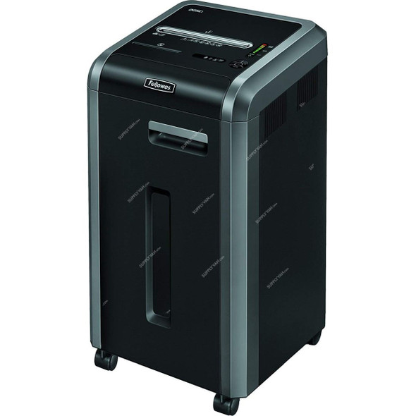 Fellowes Paper Shredder, 225Ci, Powershred, Cross-Cut, 24 Sheets, Black and Silver