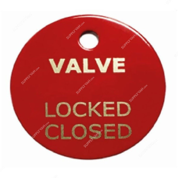Car Valve Locked Closed Tag, CST-VLVC-R, 40 x 190MM, Red