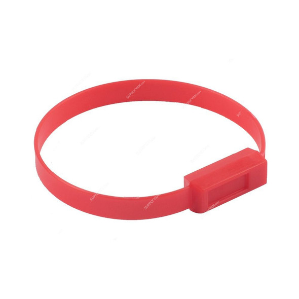 Loto-Lok Security Seal, PS-DHP-RD210, Polypropylene, 210MM, Red, 50 Pcs/Pack