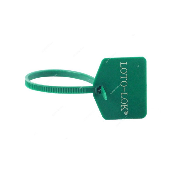 Loto-Lok Security Seal, PS-120GN, Nylon, 120MM, Green, 50 Pcs/Pack