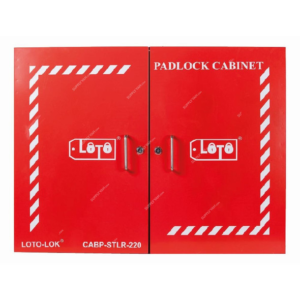 Loto-Lok Padlock Cabinet, CABP-STLR-220, 220 Locks, 584 x 800MM, Red