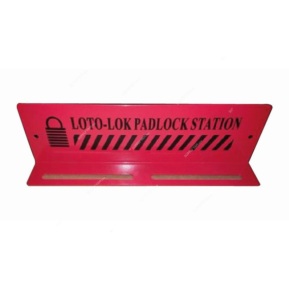Loto-Lok Padlock Cabinet, PS-HANG12, 12 Locks, 85 x 27MM, Red