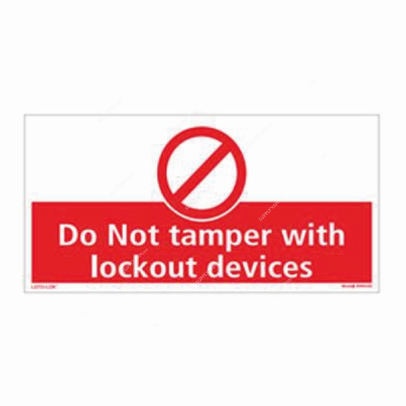 Loto-Lok Lockout Tagout Sticker, RWV-02, Vinyl, Horizontal, 150 x 300MM