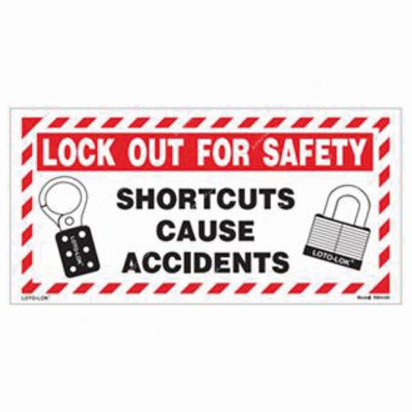 Loto-Lok Lockout Tagout Sticker, RBH-06, Vinyl, Horizontal, 150 x 300MM