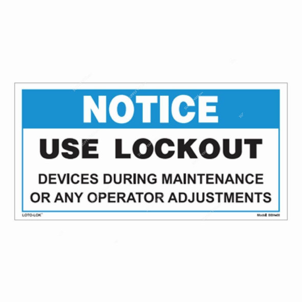 Loto-Lok Lockout Tagout Sticker, BBH-08, Vinyl, Horizontal, 150 x 300MM