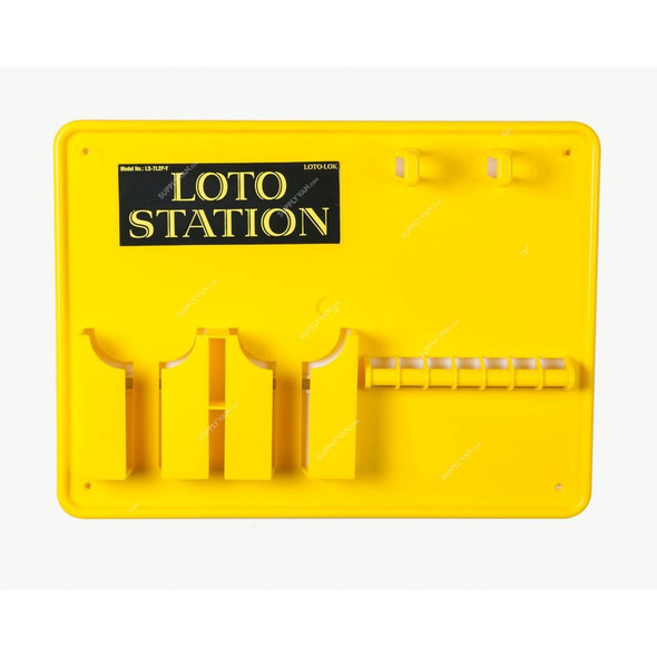 Loto-Lok Lockout Station, LS-7L2P-Y, 300 x 400MM, Yellow