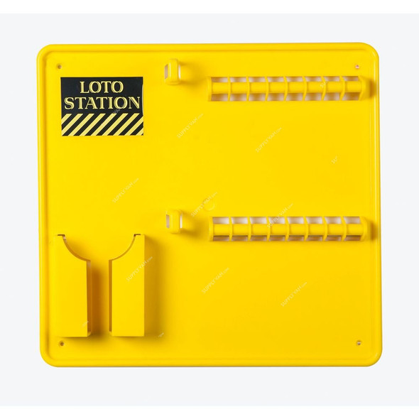 Loto-Lok Lockout Station, LS-16L-1P-Y, 350 x 360MM, Yellow