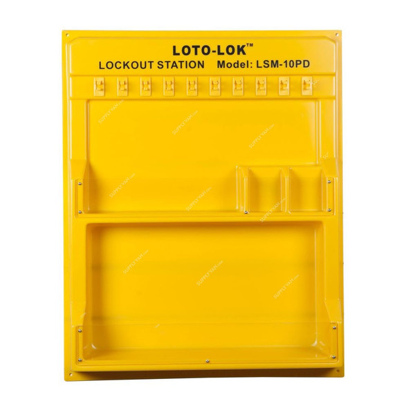 Loto-Lok Lockout Station, LSM-10PD, 760 x 610MM, Yellow