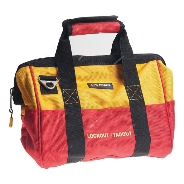 Lok-Force Lockout Tagout Hand Carry Bag, BG-YR39MD, Polyester, M, 39 x 26CM