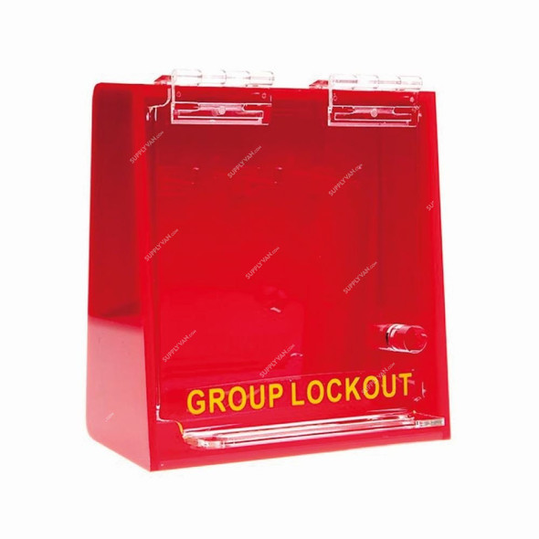Group Lock Box, GLB-AR3KH, Acrylic, 150 x 150MM, Red