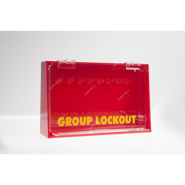 Group Lock Box, GLB-AR8KH, Acrylic, 300 x 190MM, Red