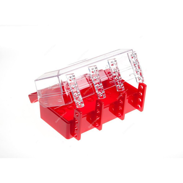 Group Lock Box, GLB-PLX18, Acrylic, 200 x 150MM, Red