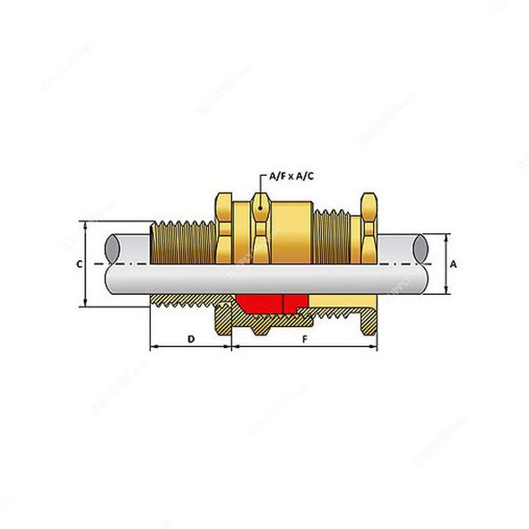 Raiden A2 Cable Gland, A220L, Brass, 20L