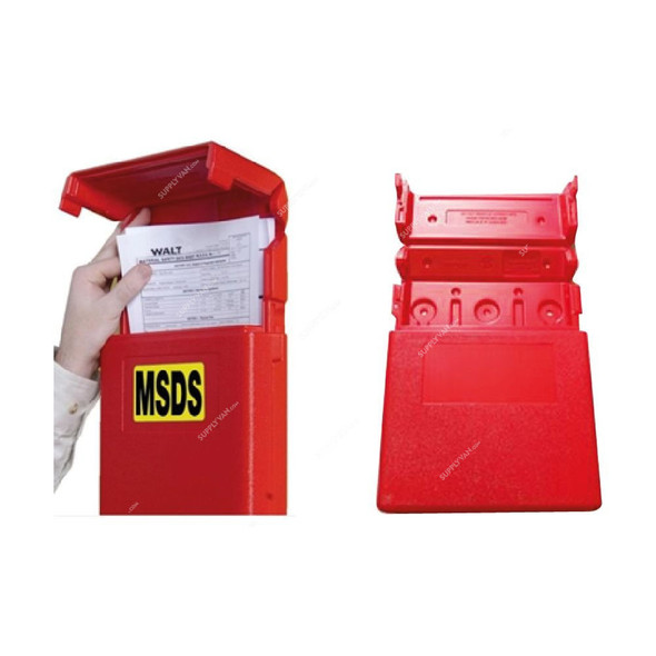 Custom-Pak Document Storage Box, MSDS-9000-07, 11 x 8.5 Inch, Red