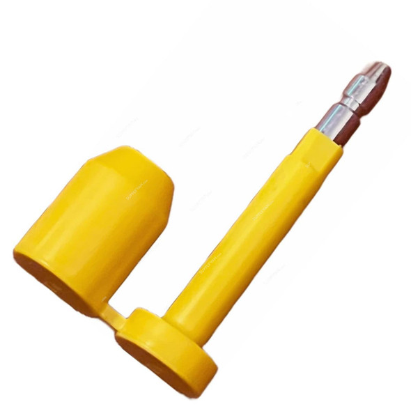 Container Bolt Seal, Steel and ABS, 10MM Wire Dia, Yellow, 10 Pcs/Pack
