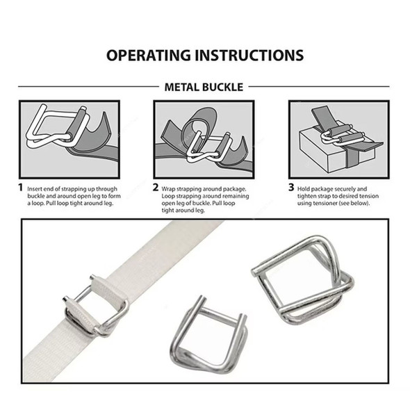 Cord Strap Buckle, 19MM, 1000 Pcs/Pack
