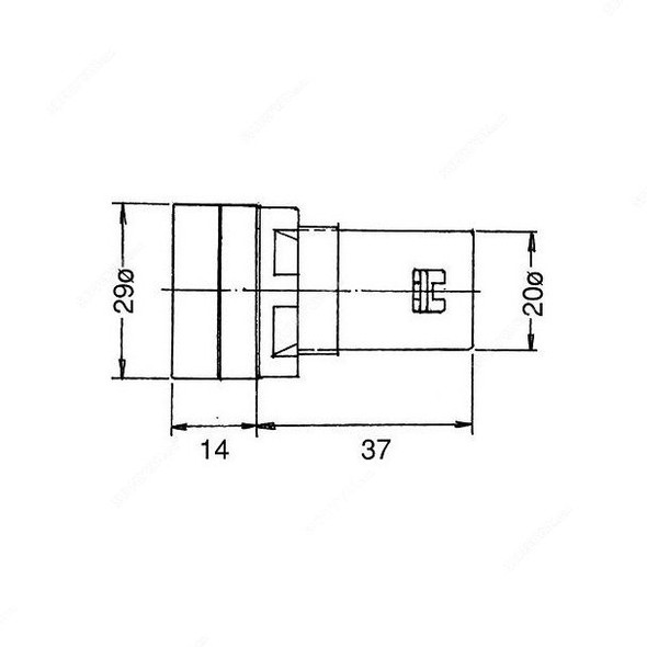 Auspicious LED Pilot Lamp, L22, 220V, 22MM, Red