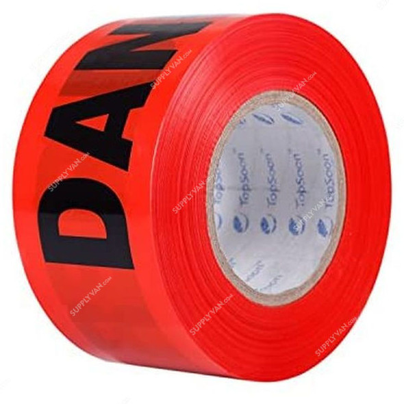 Warning Tape, 3 Inch x 100 Mtrs, Red