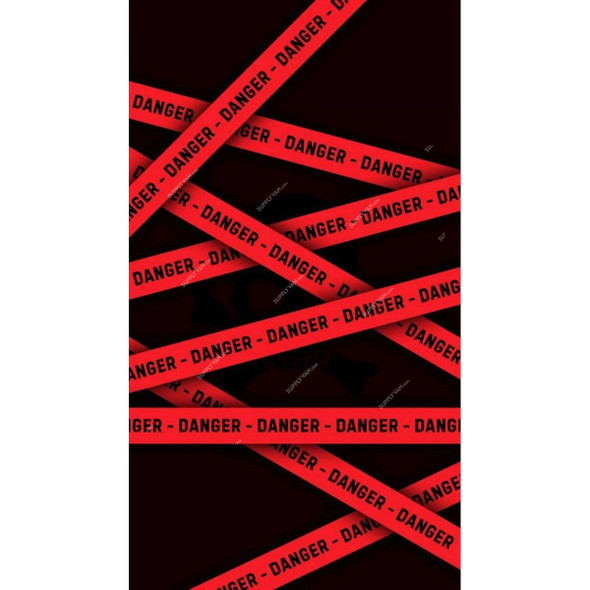 Warning Tape, 3 Inch Width x 100 Mtrs Length, Red