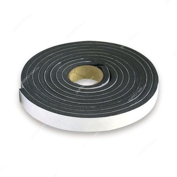 Single Sided Foam Tape, 3MM, 12MM x 5 Mtrs, Black/White