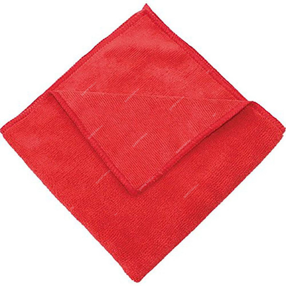 Intercare Cleaning Cloth, Microfiber, 40 x 40CM, Red, 4 Pcs/Pack