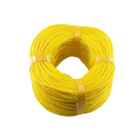 Nylon Rope, 4MM x 50 Mtrs, Yellow