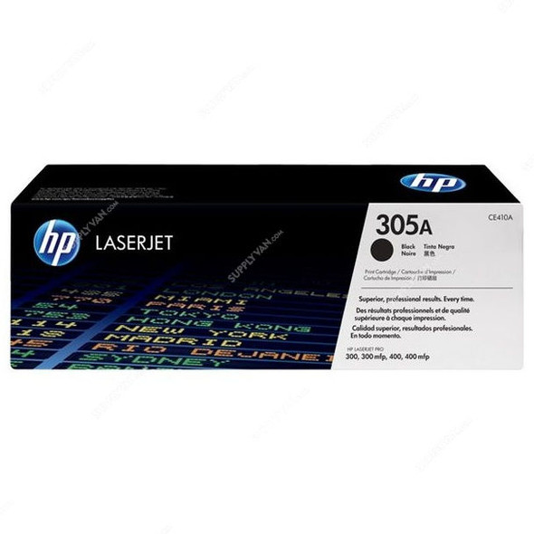 HP Original LaserJet Toner Cartridge, CE410A, 305A, Black