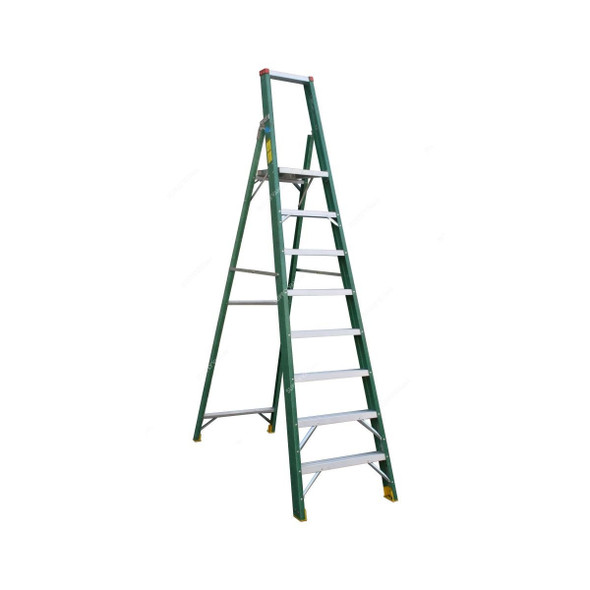 Penguin Fibreglass Platform Ladder, FGPF, 7+1 Steps, 1.9 Mtrs, 150 Kg Weight Capacity