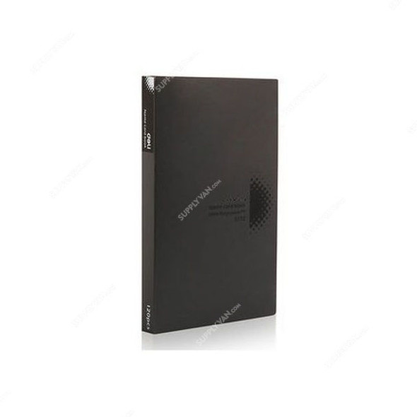 Deli Business Card Book, 5773, A4, 240 Pockets, Black