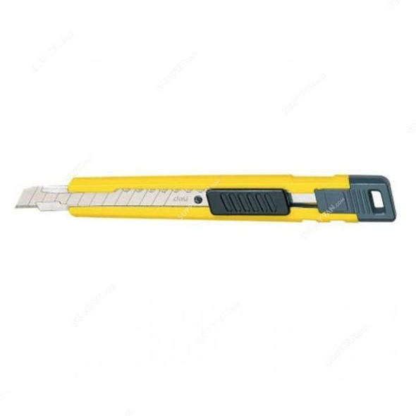 Deli Utility Knife, E2032, ABS and Steel, 9 x 80MM, Yellow