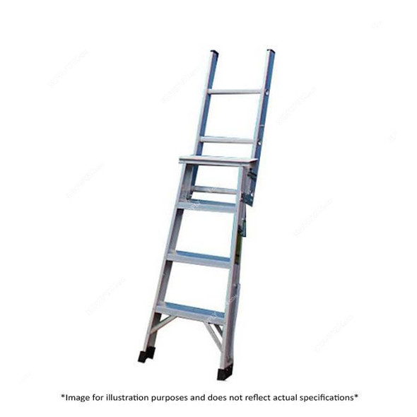 Unique Dual Purpose Ladder, USDPAL-04, Aluminium, 2 Sides, 4 Steps, 1.2 Mtrs, 150 Kg