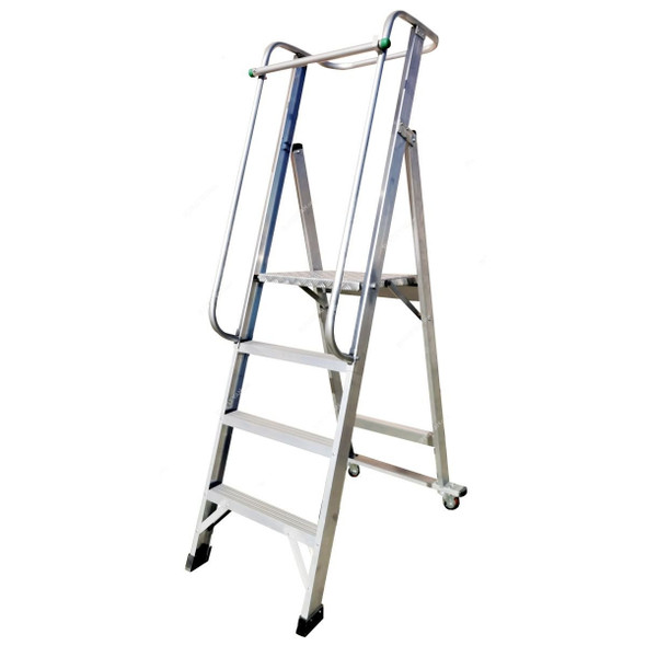 Unique Platform Step Ladder, USPL-04, Aluminium, 3 + 1 Steps, 1.17 Mtrs, 150 Kg