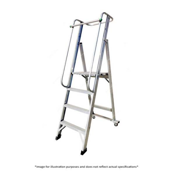 Unique Platform Step Ladder, USPL-06, Aluminium, 5 + 1 Steps, 1.74 Mtrs, 150 Kg