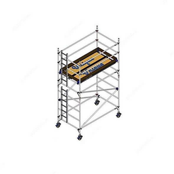 Unique Double Width Scaffolding Tower, USDW-4-30, Aluminium, 4.30 Mtrs, 250 Kg