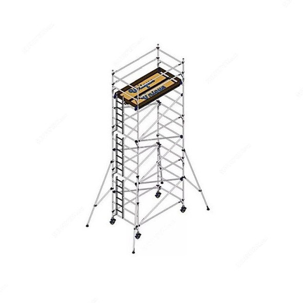 Unique Double Width Scaffolding Tower, USDW-6-30, Aluminium, 6.30 Mtrs, 250 Kg