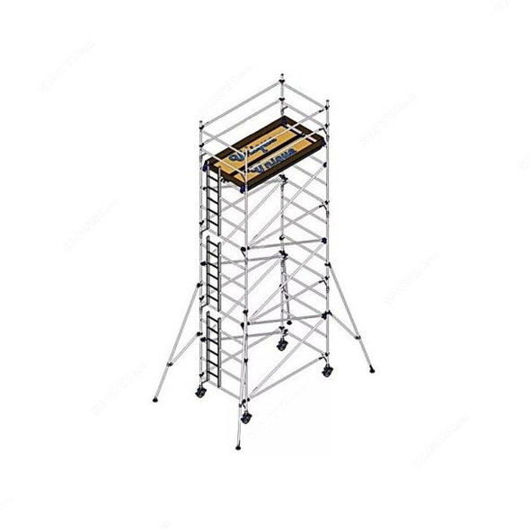 Unique Double Width Scaffolding Tower, USDW-7-30, Aluminium, 7.30 Mtrs, 250 Kg